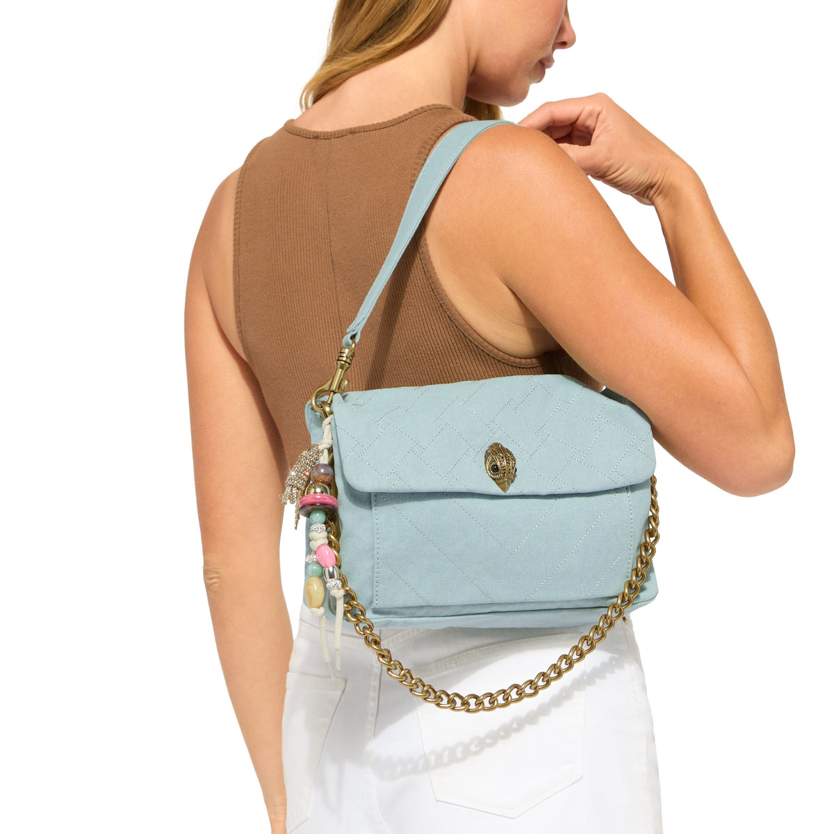 Kurt Geiger | Bolso Celia de Canvas Azul Pálido