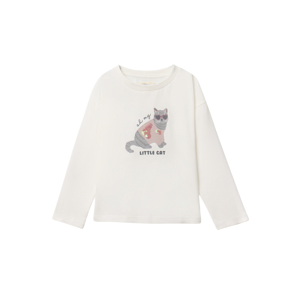 Sfera | Camiseta Gatita Cool para Niñas