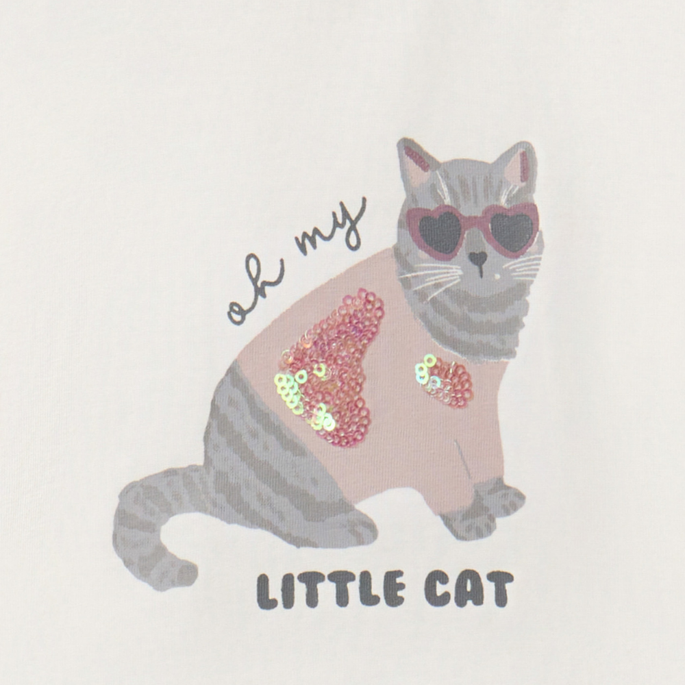 Sfera | Camiseta Gatita Cool para Niñas