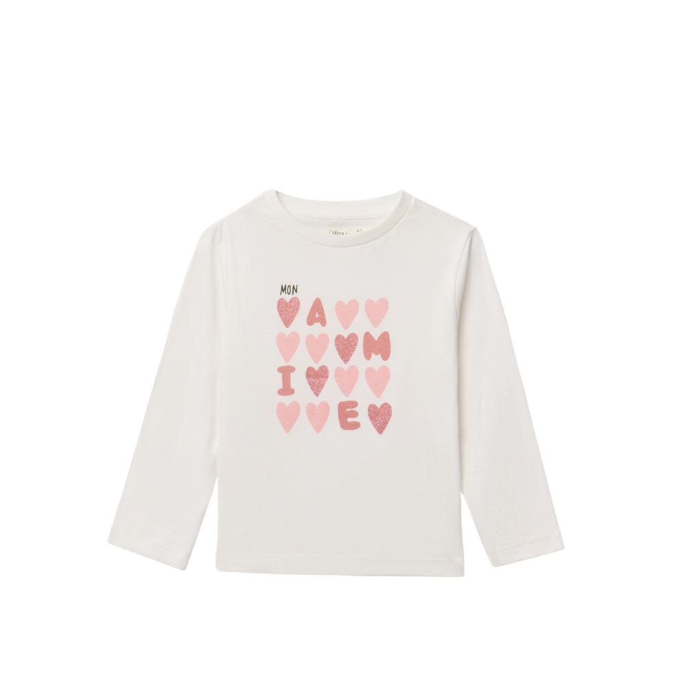 Sfera | Camiseta Corazones para Niña