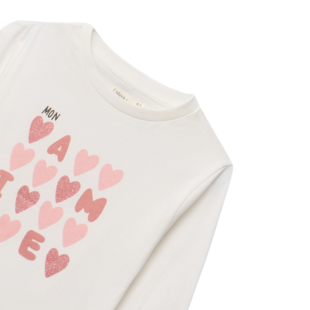 Sfera | Camiseta Corazones para Niña