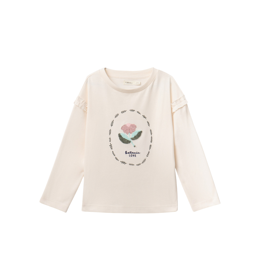 Sfera | Camiseta Óvalo Flor para Niña