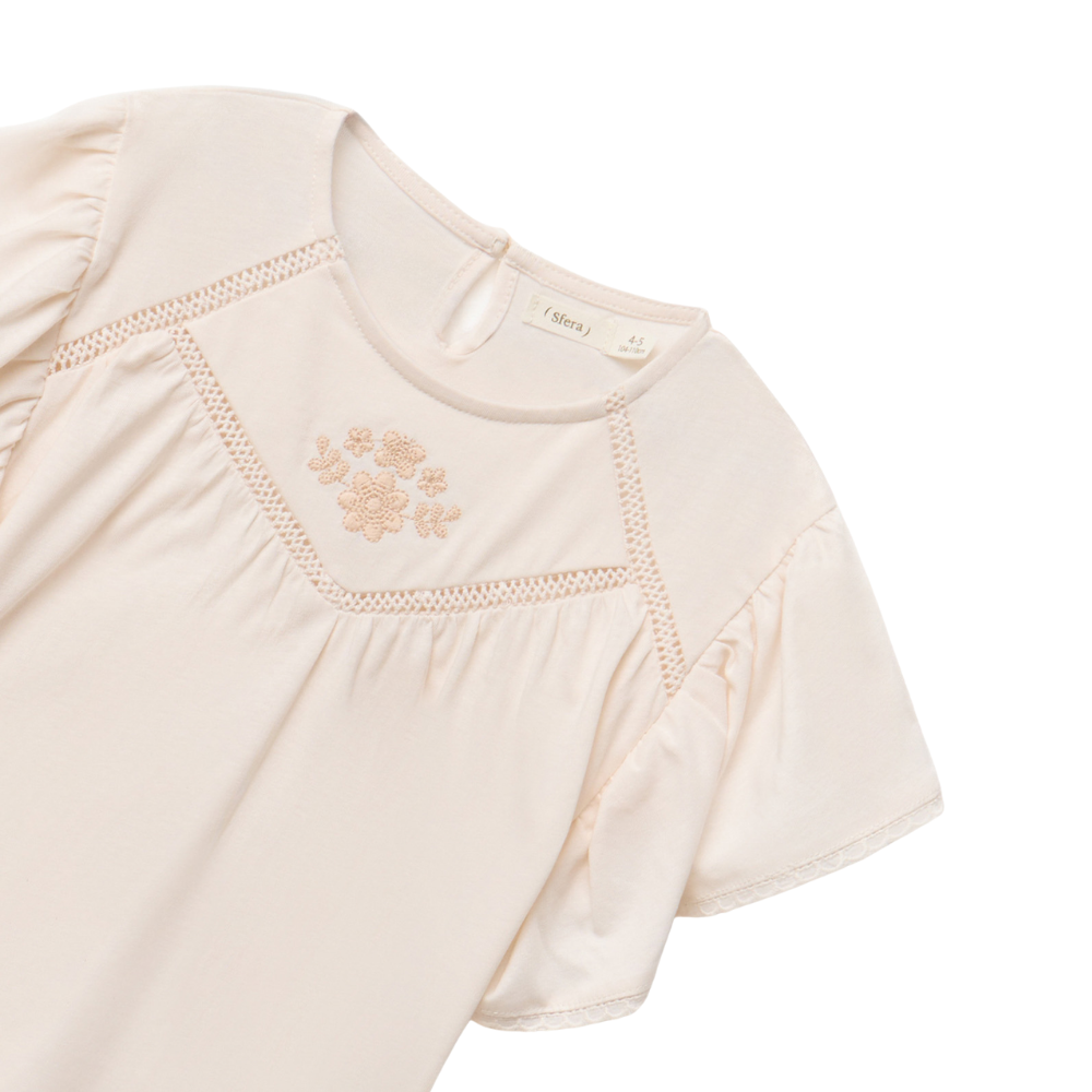 Sfera | Camiseta Volante Manga para Niña