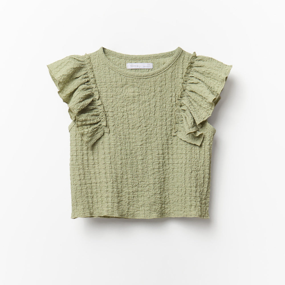 Sfera | Camiseta con Efecto Arrugado para Niña