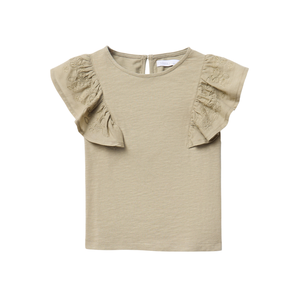 Sfera | Camiseta de Manga Bordada para Niña