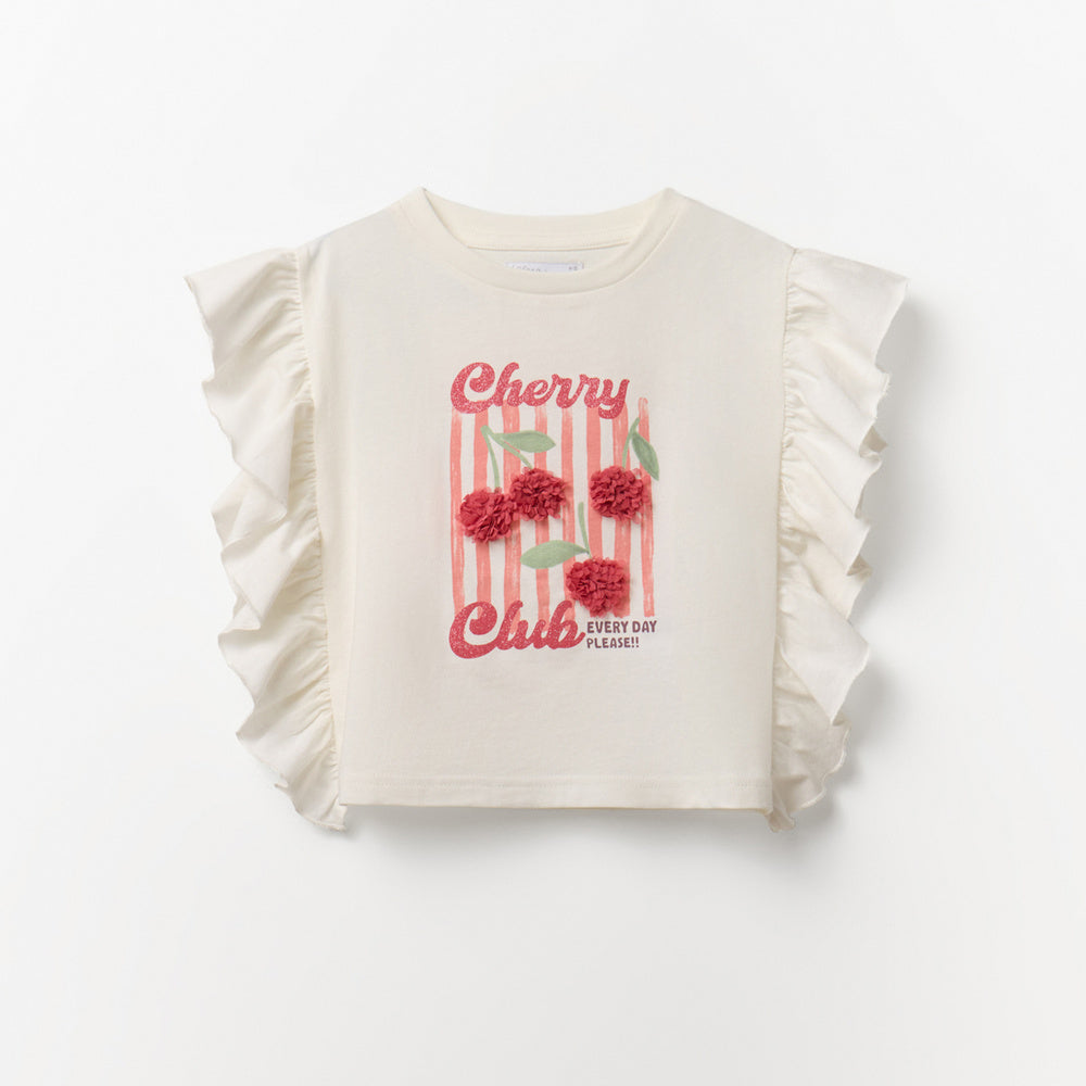 Sfera | Camiseta con Volante en Manga para Niña