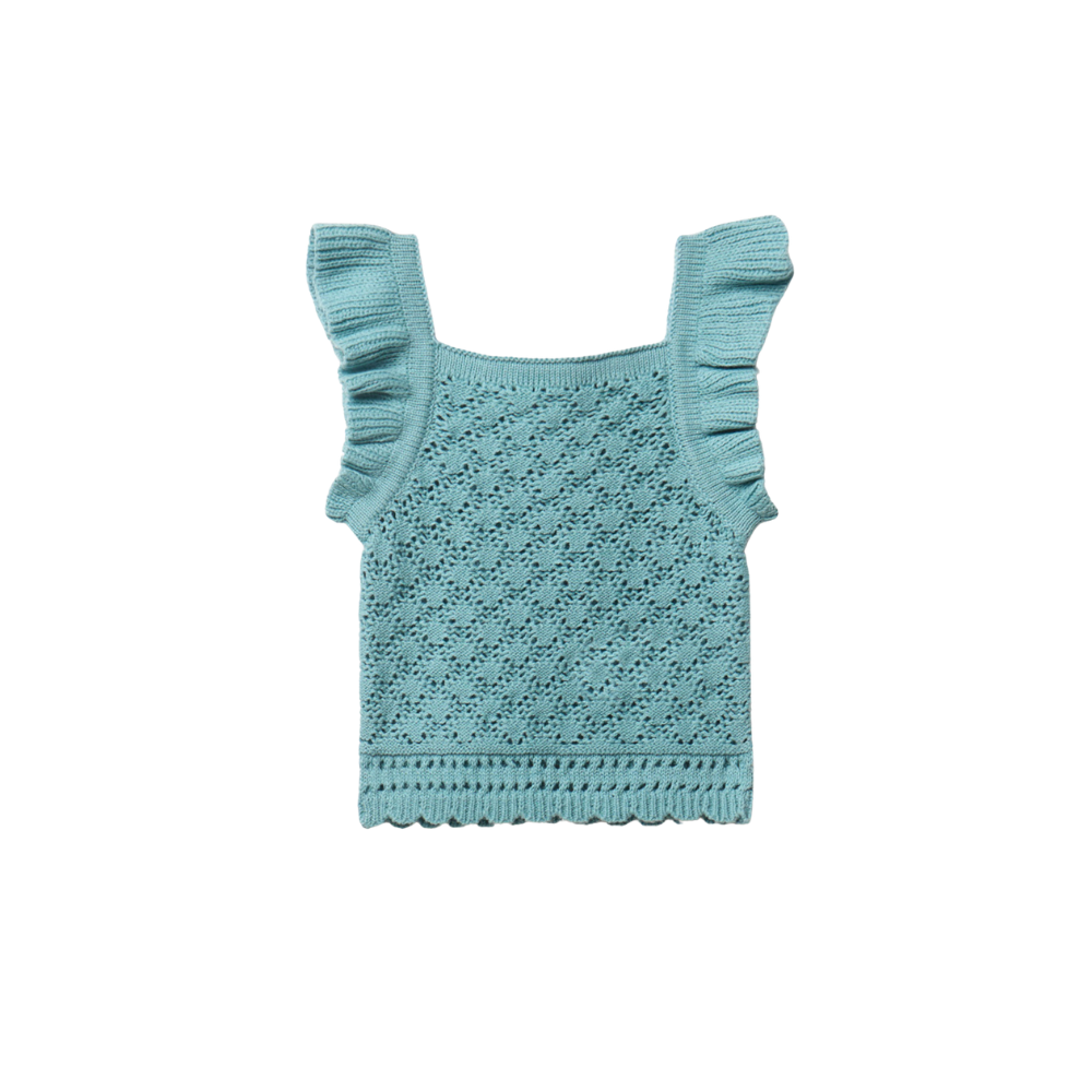 Sfera | Top Tricot Desagujado para Niña