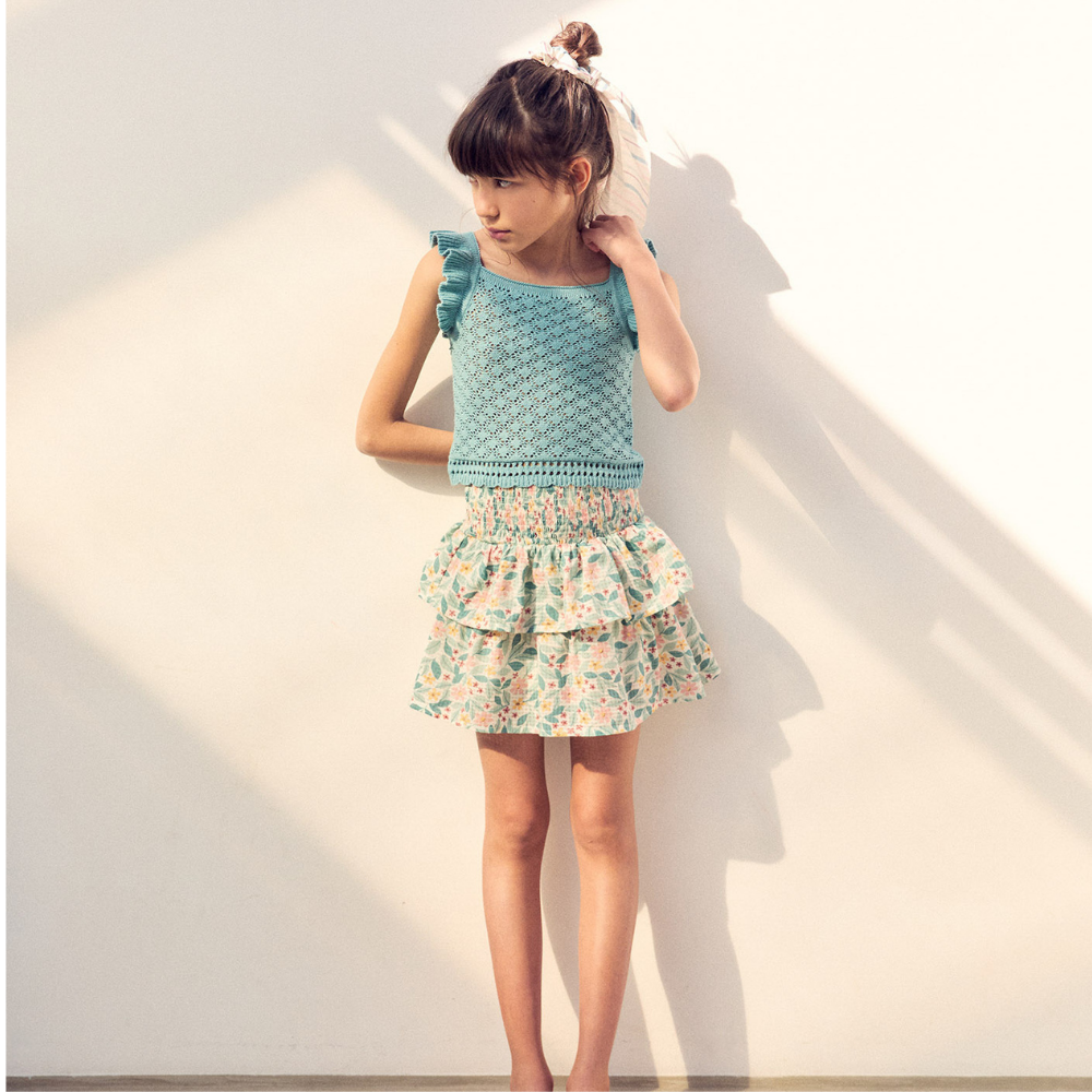 Sfera | Top Tricot Desagujado para Niña
