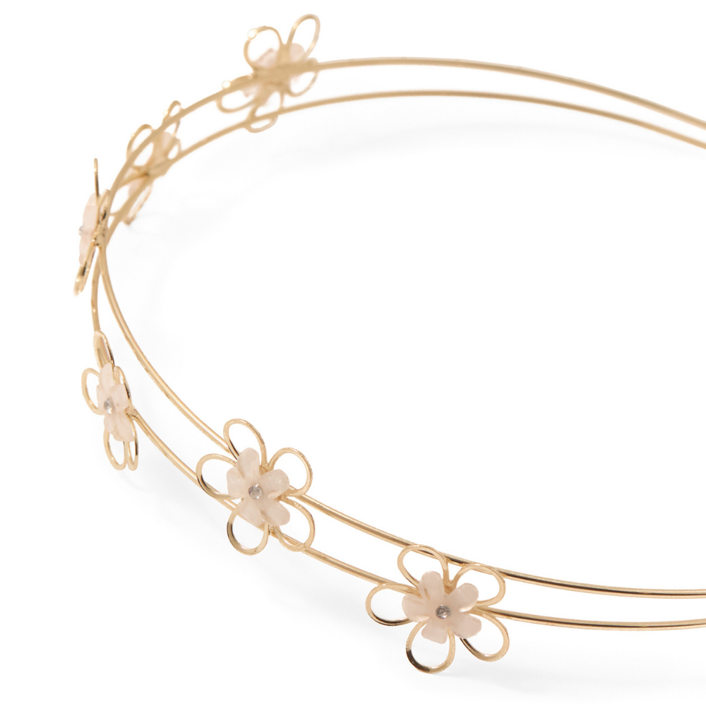 Sfera | Diadema Metálica de Flores para Niña