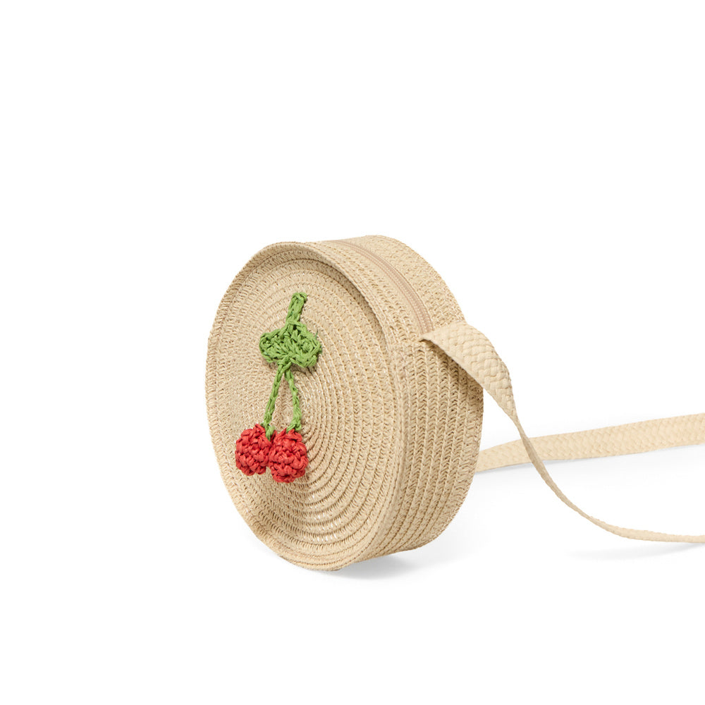 Sfera | Bolso en Rafia con Bordado de Cereza
