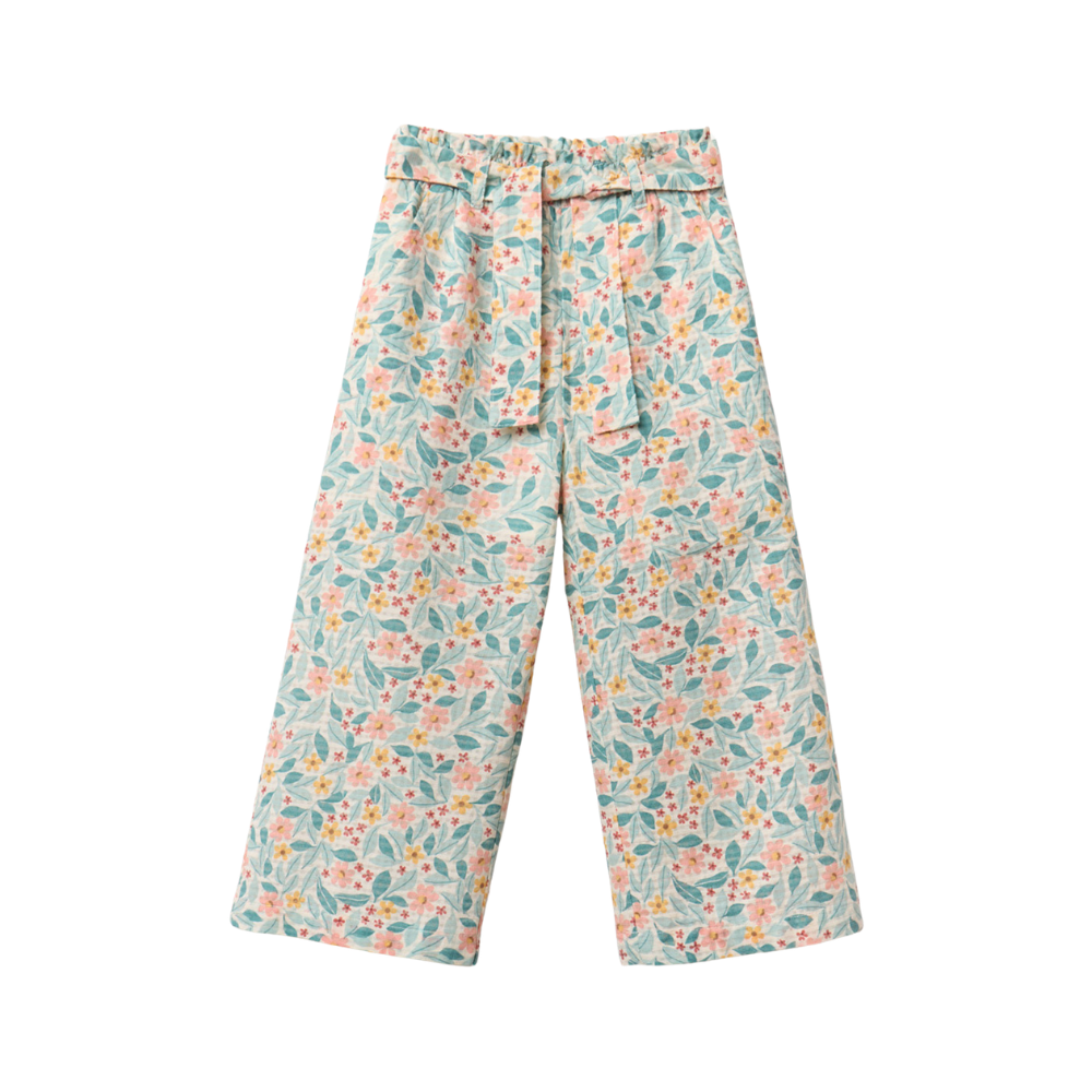 Sfera | Pantalón dobby Flores Para Niña