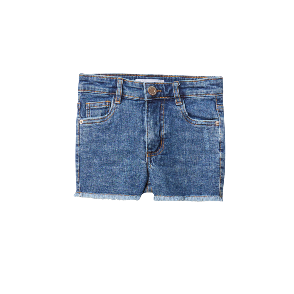 Sfera | Short Denim Liso Para Niña