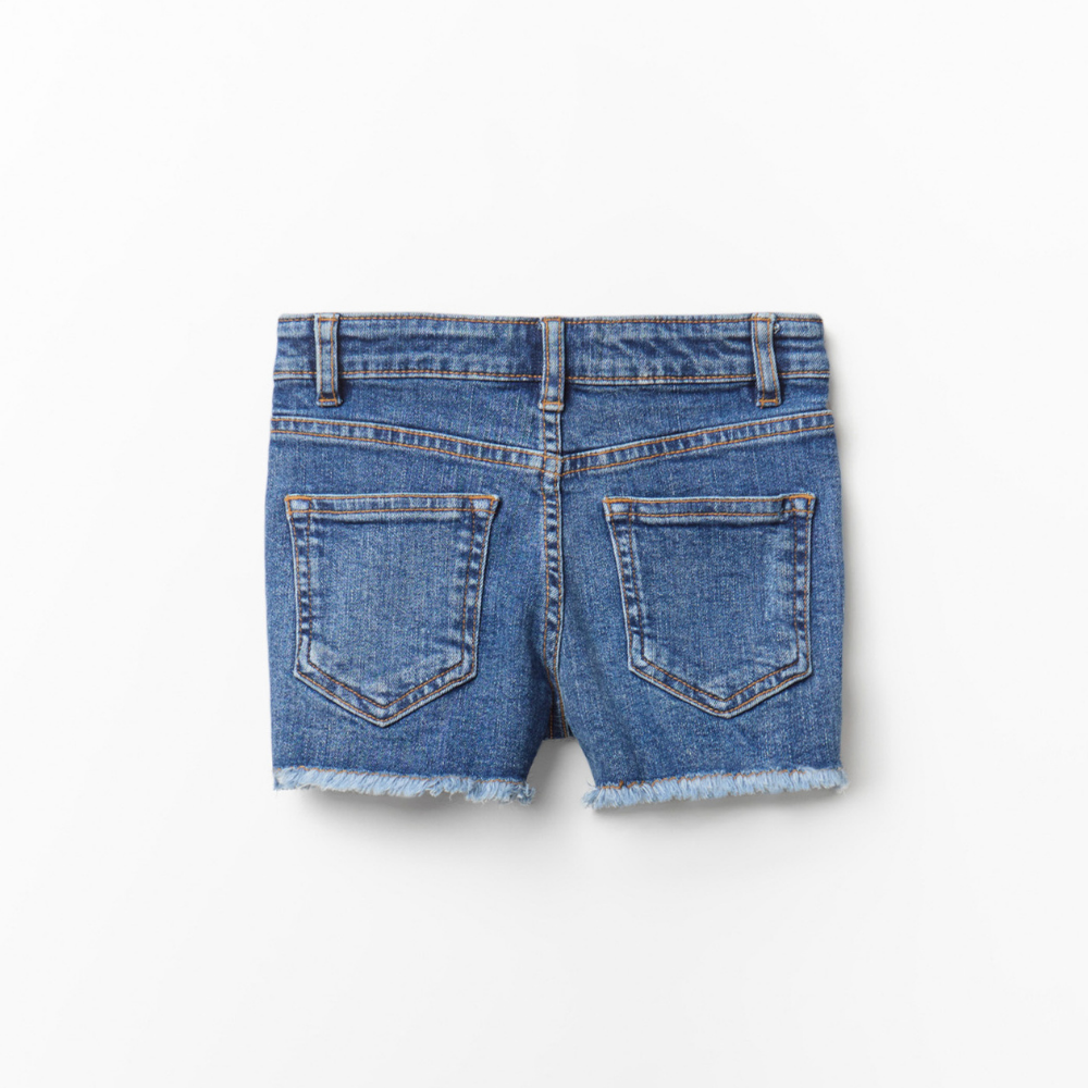 Sfera | Short Denim Liso Para Niña