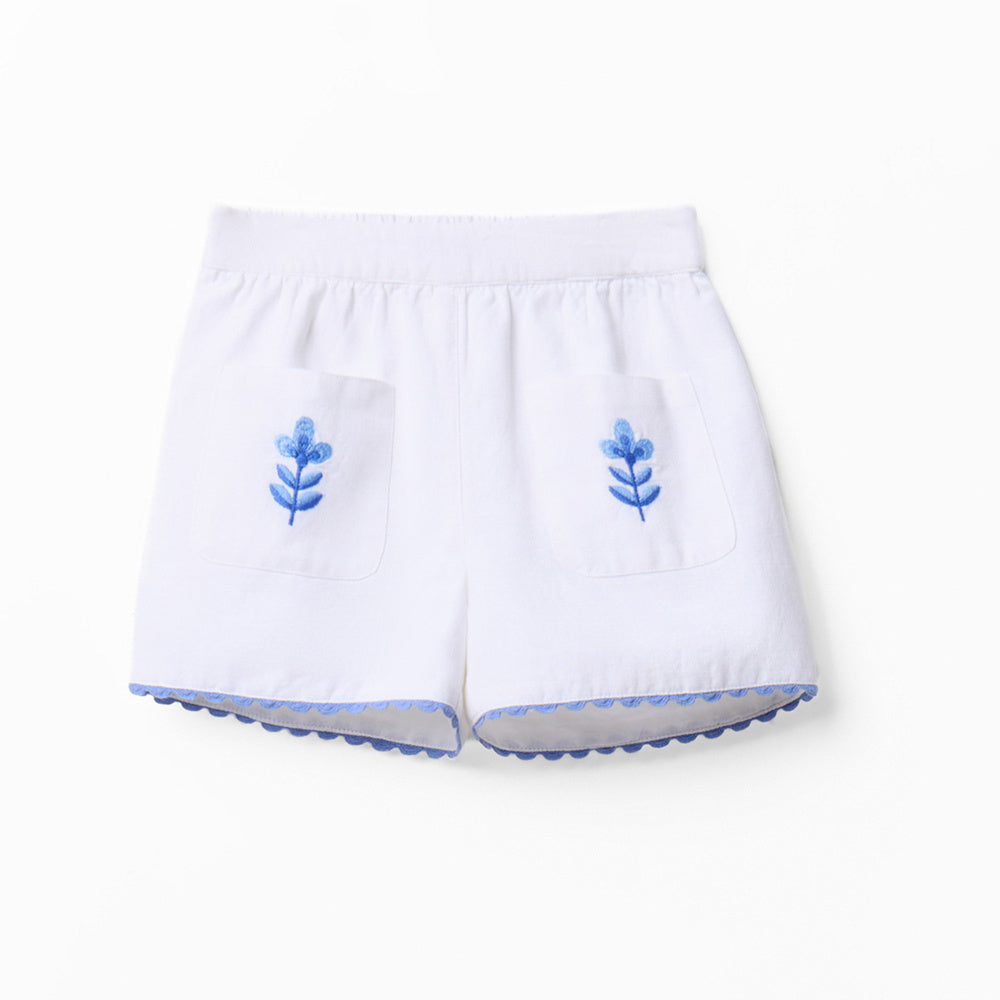 Sfera | Short de Bolsillos Bordados para Niña