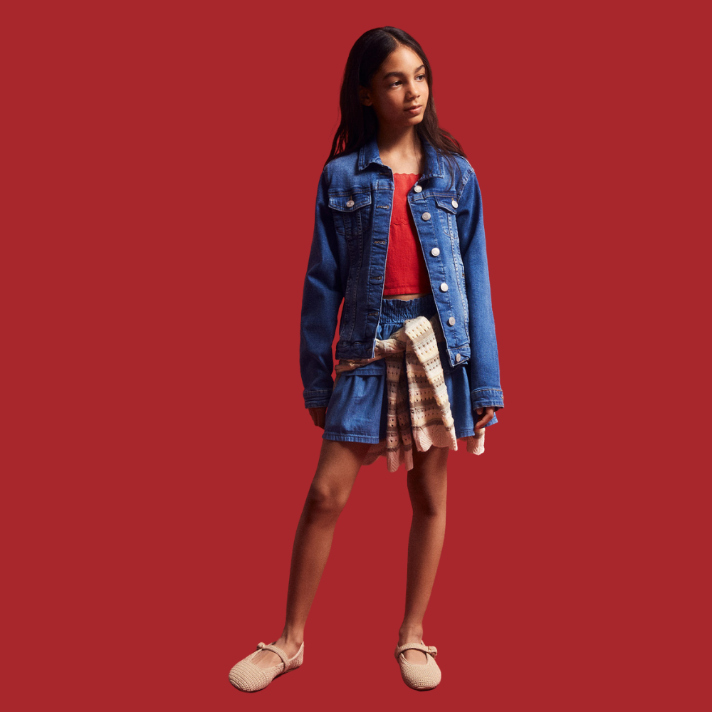 Sfera | Falda Denim Para Niña