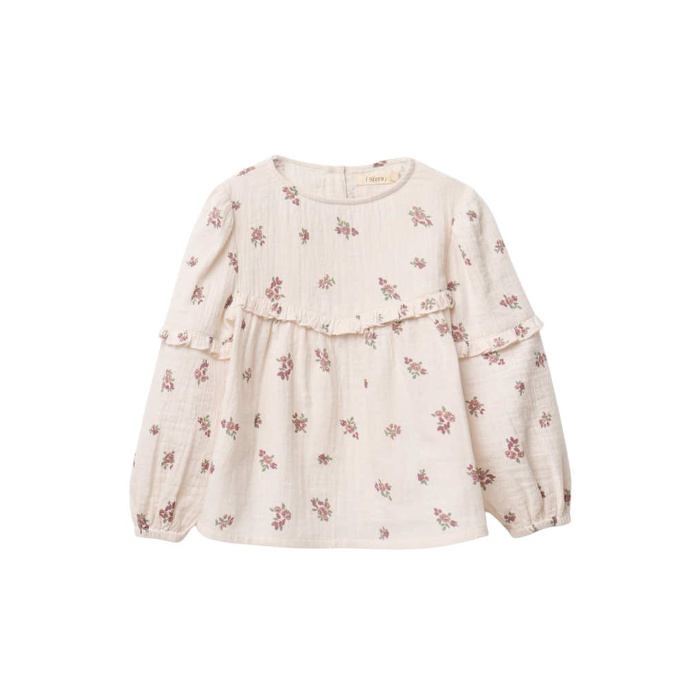 Sfera | Blusa Bámbula Estampada para Niña