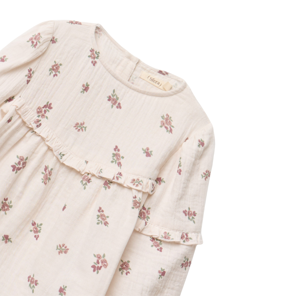 Sfera | Blusa Bámbula Estampada para Niña