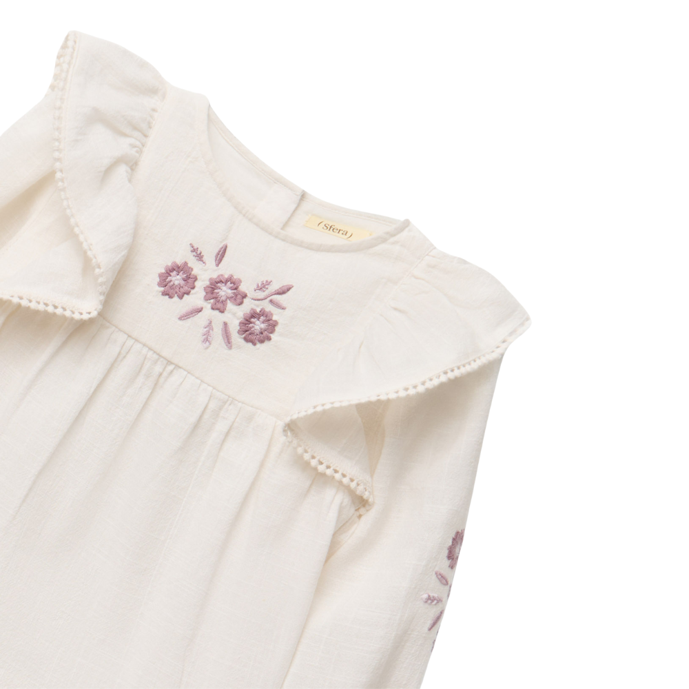 Sfera | Blusa Bordada Algodón para Niña