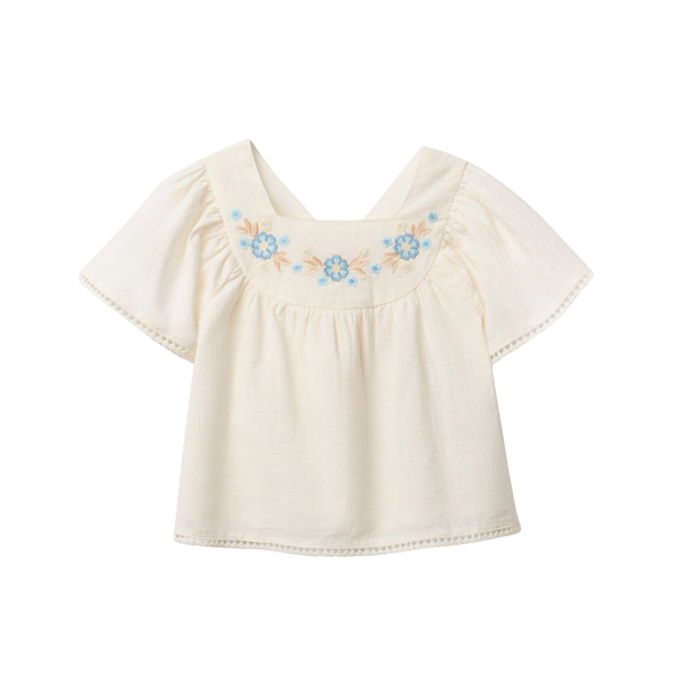 Sfera | Blusa Canesú Bordado Para Niña