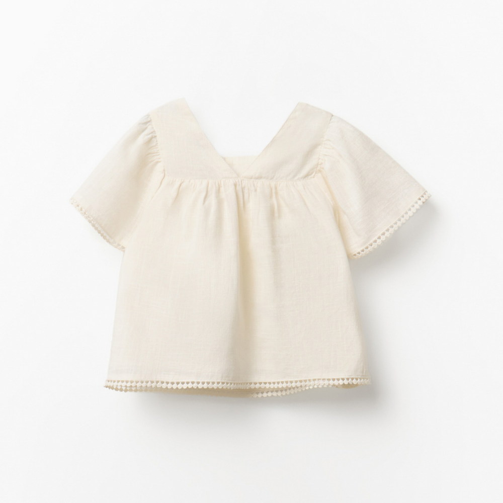 Sfera | Blusa Canesú Bordado Para Niña