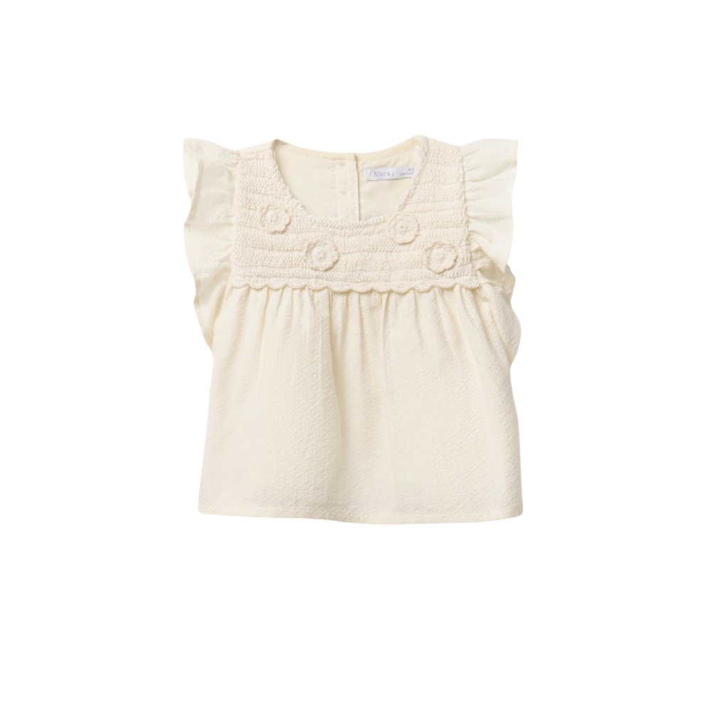 Sfera | Blusa Dobby Canesú Para Niña
