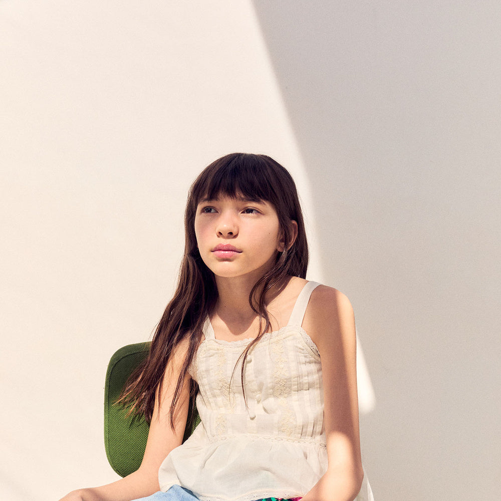 Sfera | Blusa Top con Bordado para Niña