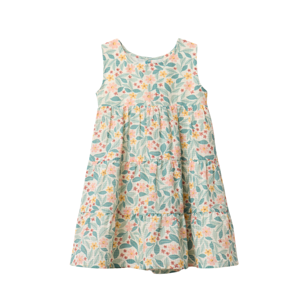 Sfera | Vestido Dobby Flores Para Niña