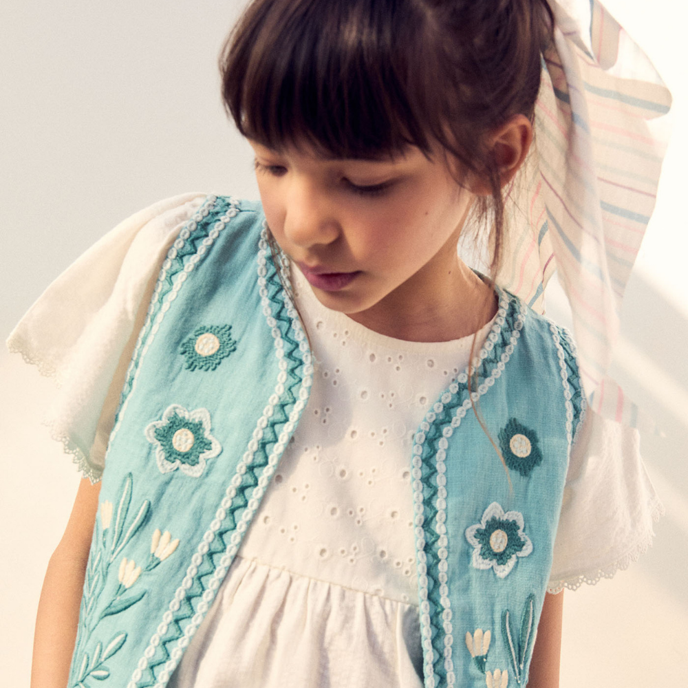 Sfera | Chaleco Fantasía Bordados Para Niña