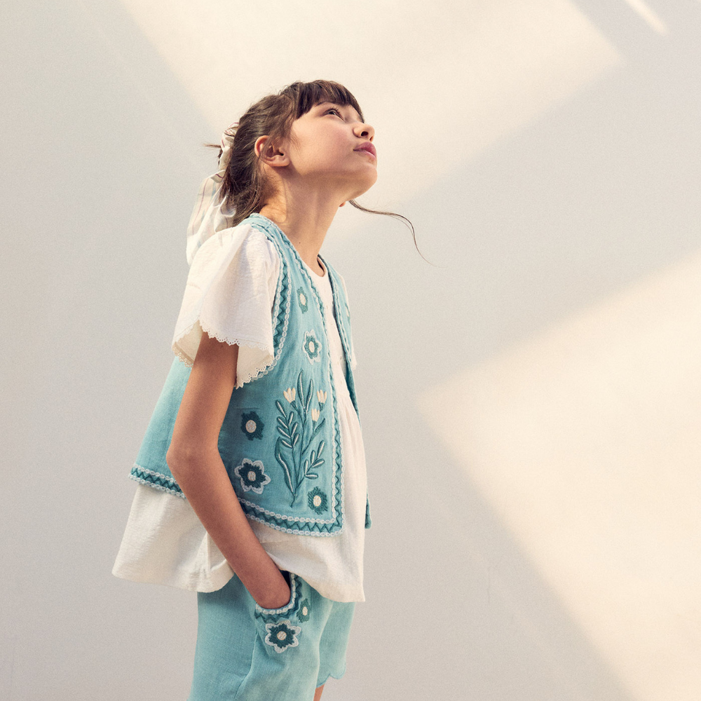 Sfera | Chaleco Fantasía Bordados Para Niña