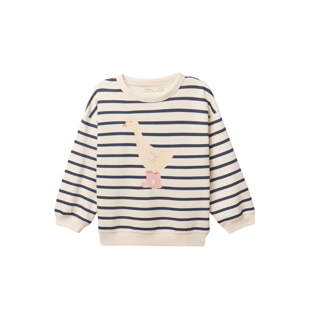 Sfera | Sudadera Rayas Oca para Niña