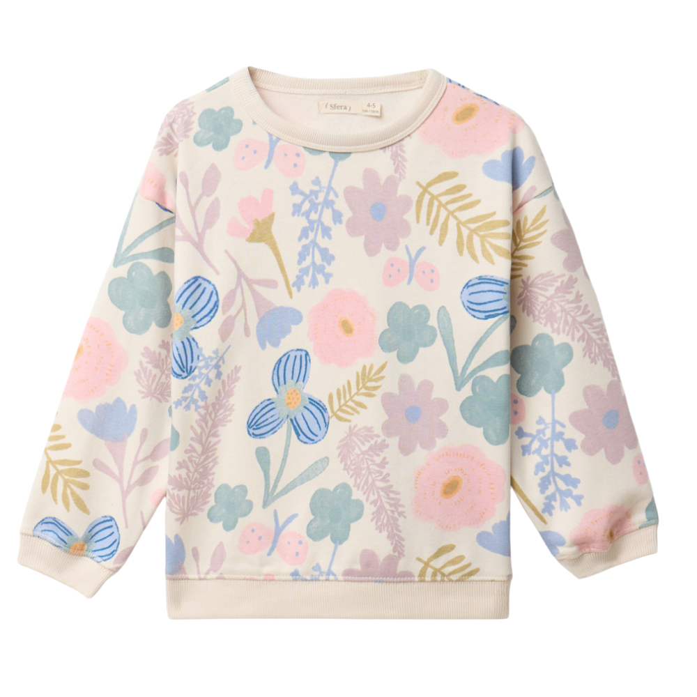 Sfera | Sudadera Estampada Flores para Niña