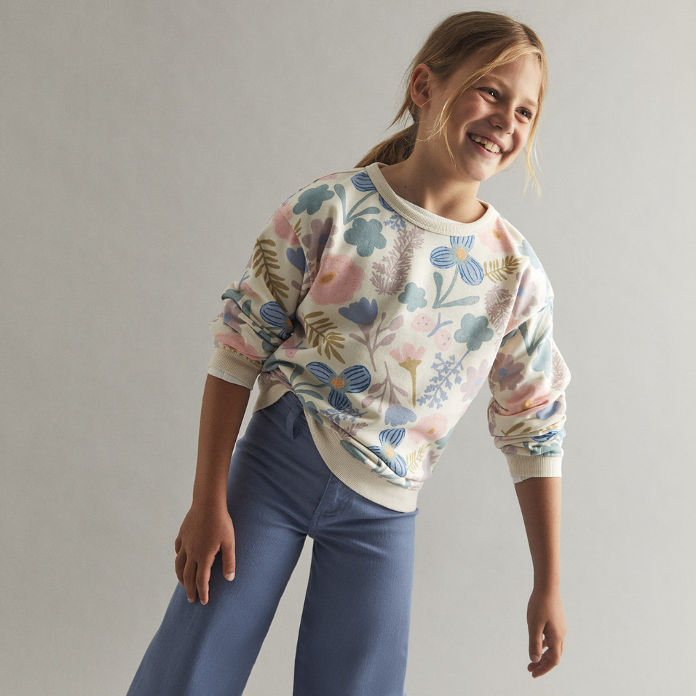 Sfera | Sudadera Estampada Flores para Niña
