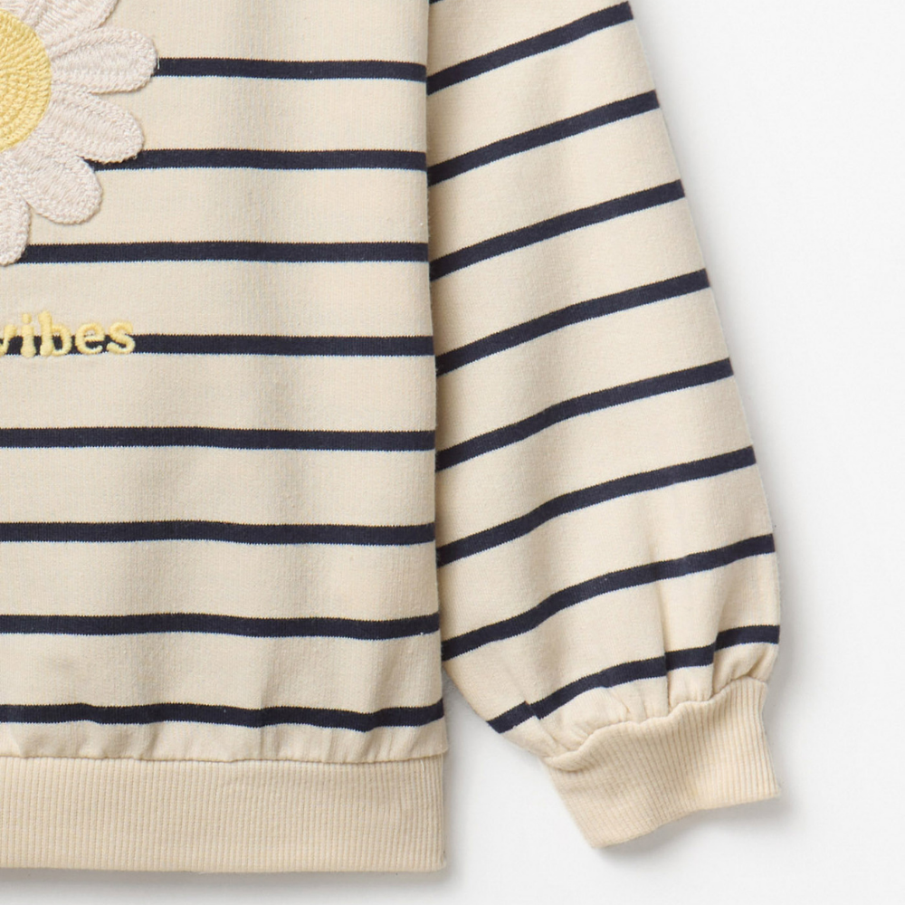 Sfera | Sudadera Rayas Flor Para Niña