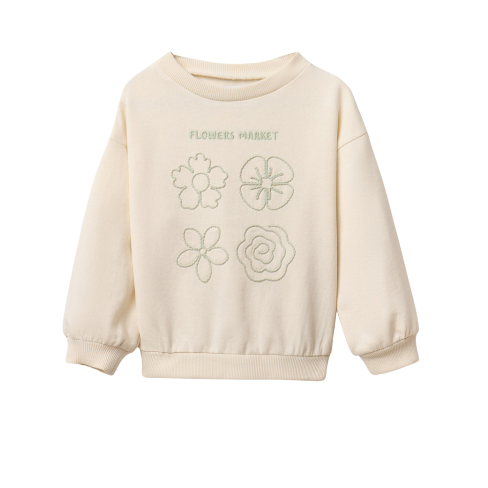 Sfera | Sudadera Flores Cordón Para Niña