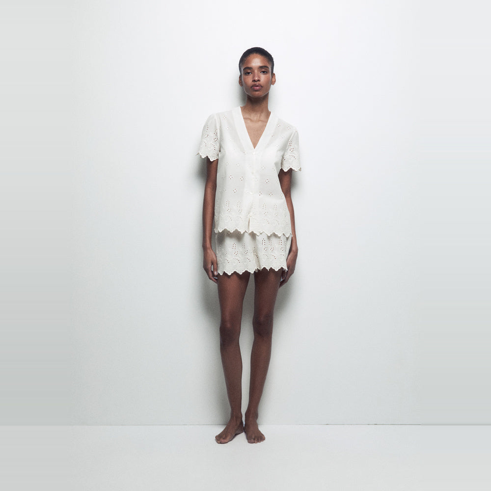 Sfera | Pijama Corto Troquelado para Dama