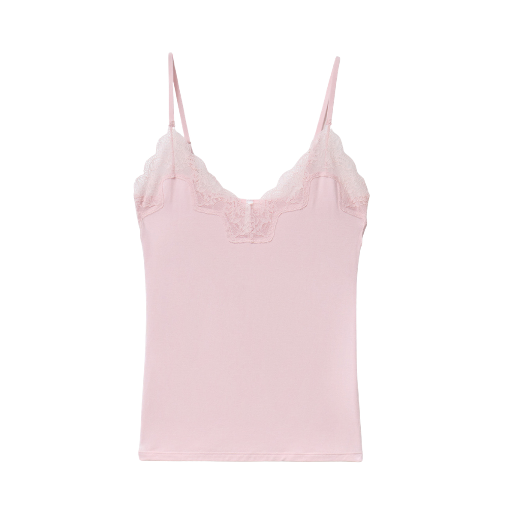 Sfera | Camiseta Lisa Puntilla Para Dama