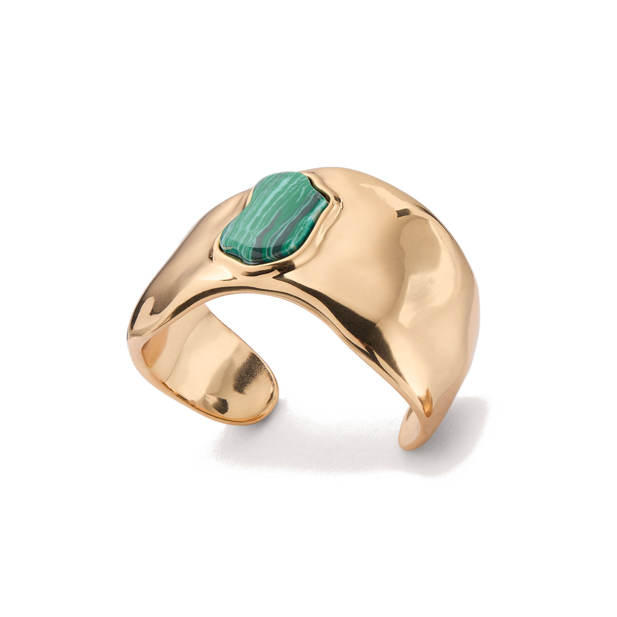 Kurt Geiger | Brazalete Asymetric Stone Cuff Dorado