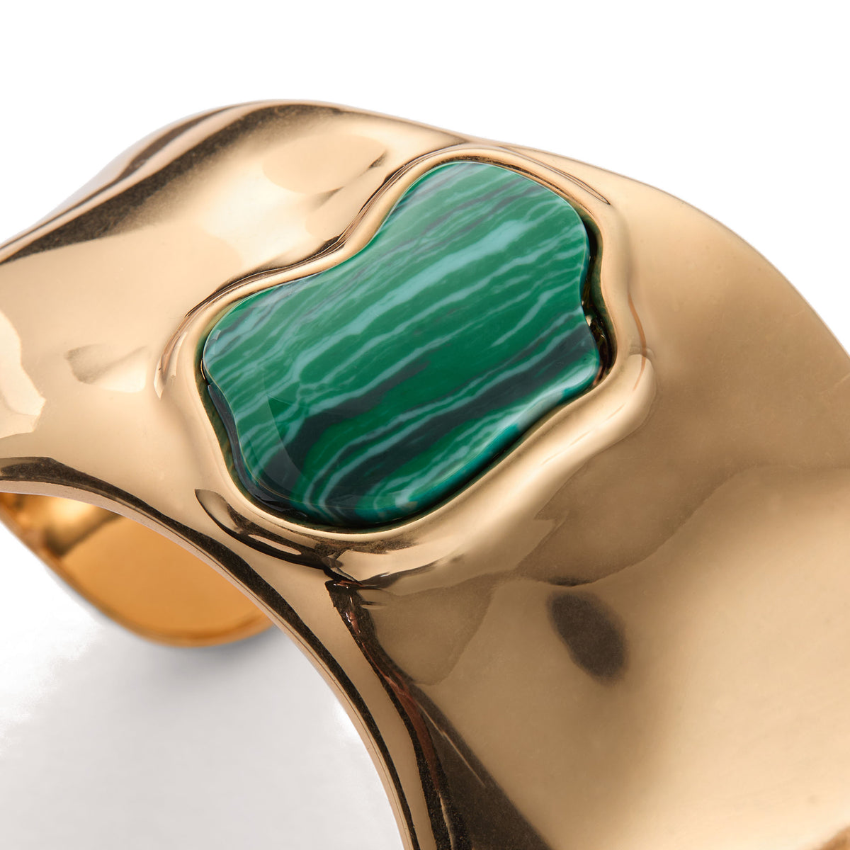 Kurt Geiger | Brazalete Asymetric Stone Cuff Dorado