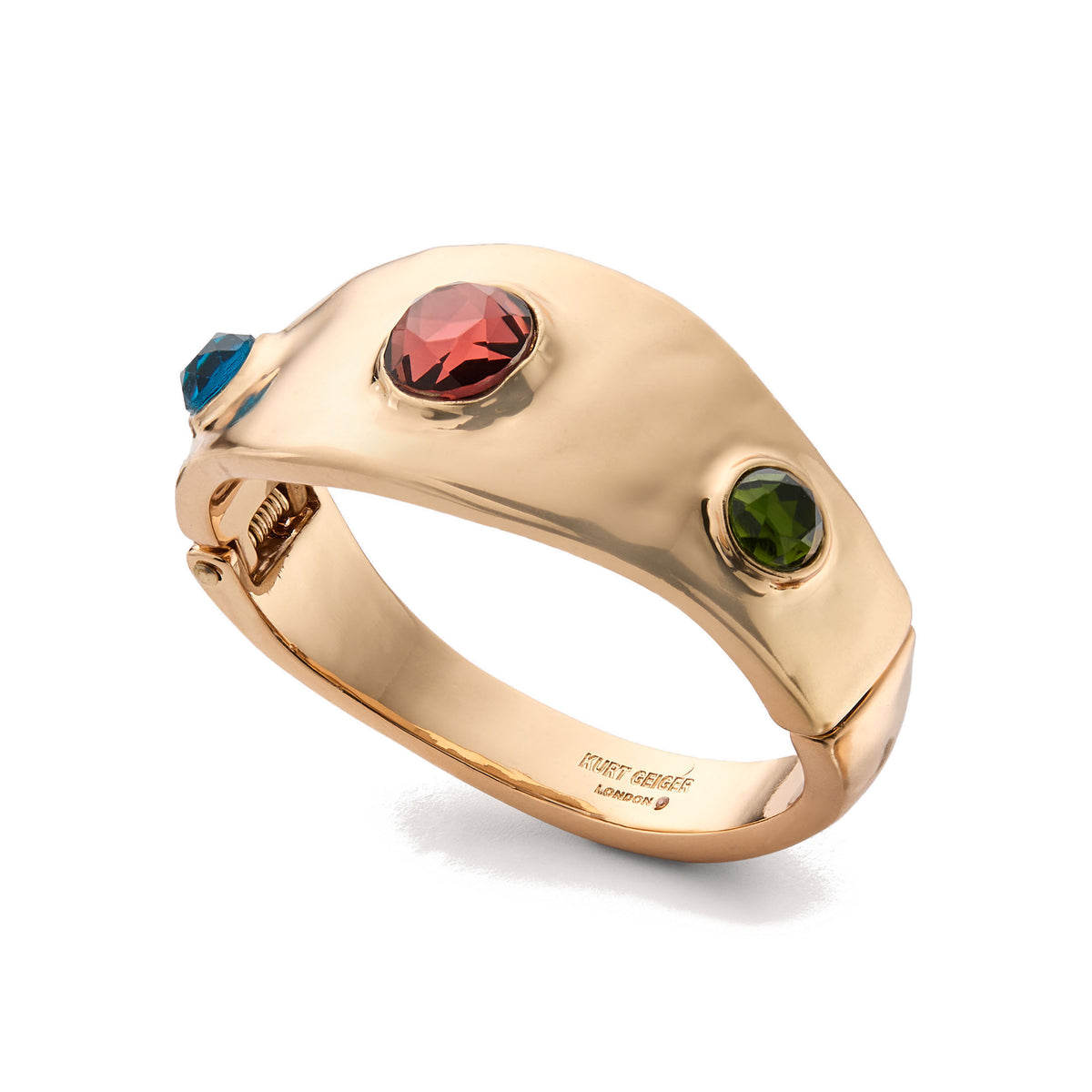 Kurt Geiger | Brazalete Asymetric Stone Bangle Dorado