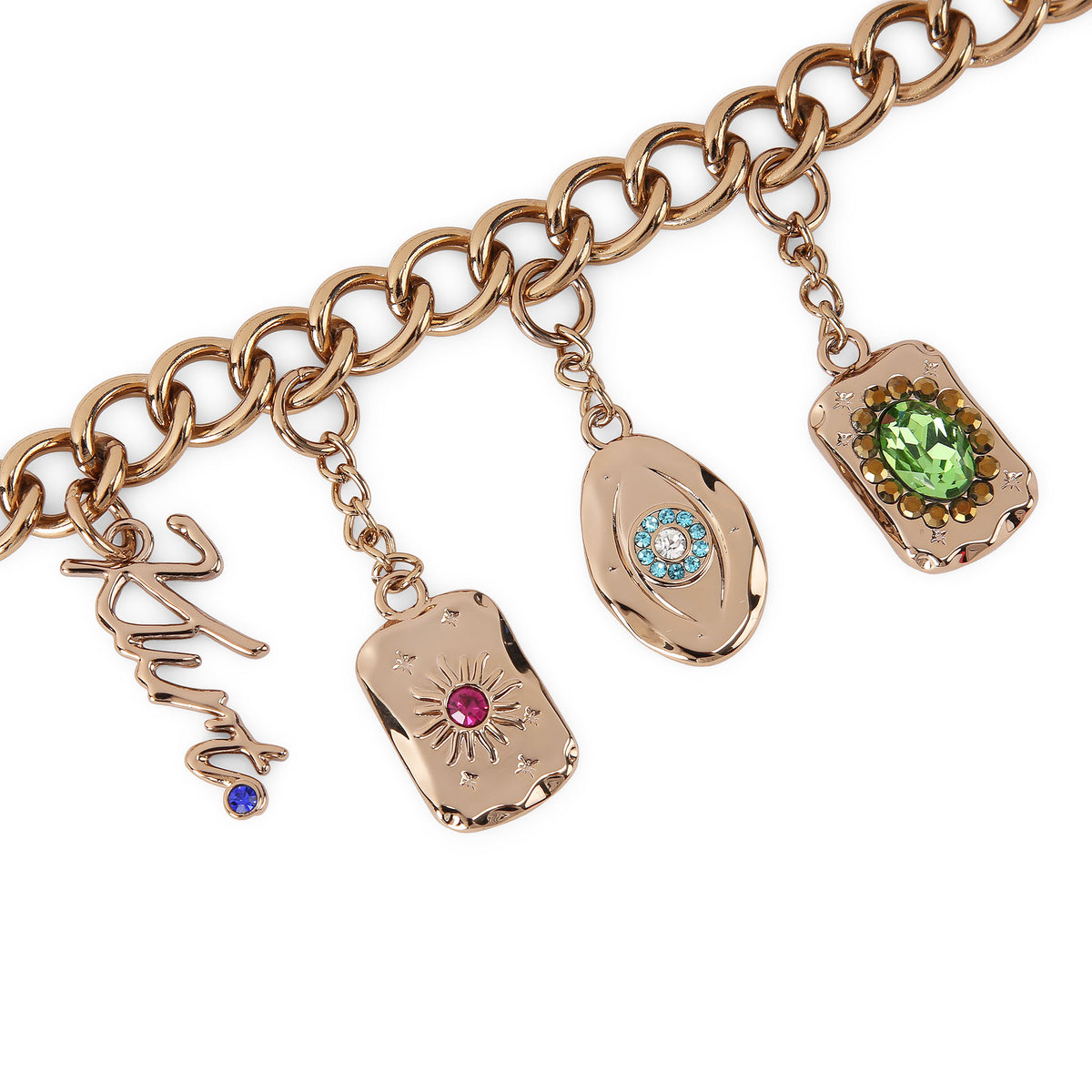 Kurt Geiger | Cinturón de Cadena Eagle Pendant Charm Dorado