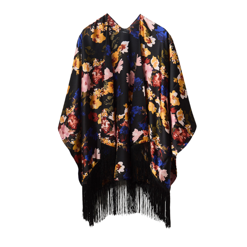 Sfera | Kimono flores flecos para dama