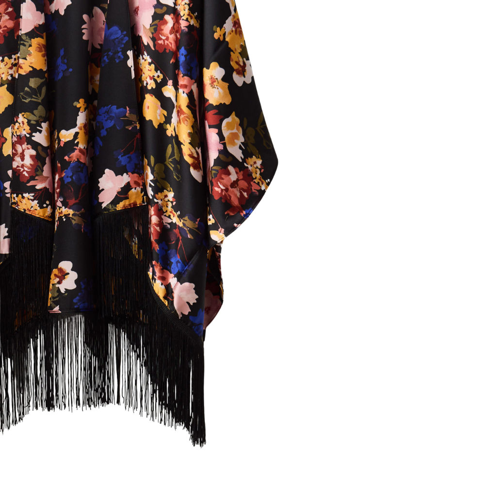 Sfera | Kimono flores flecos para dama