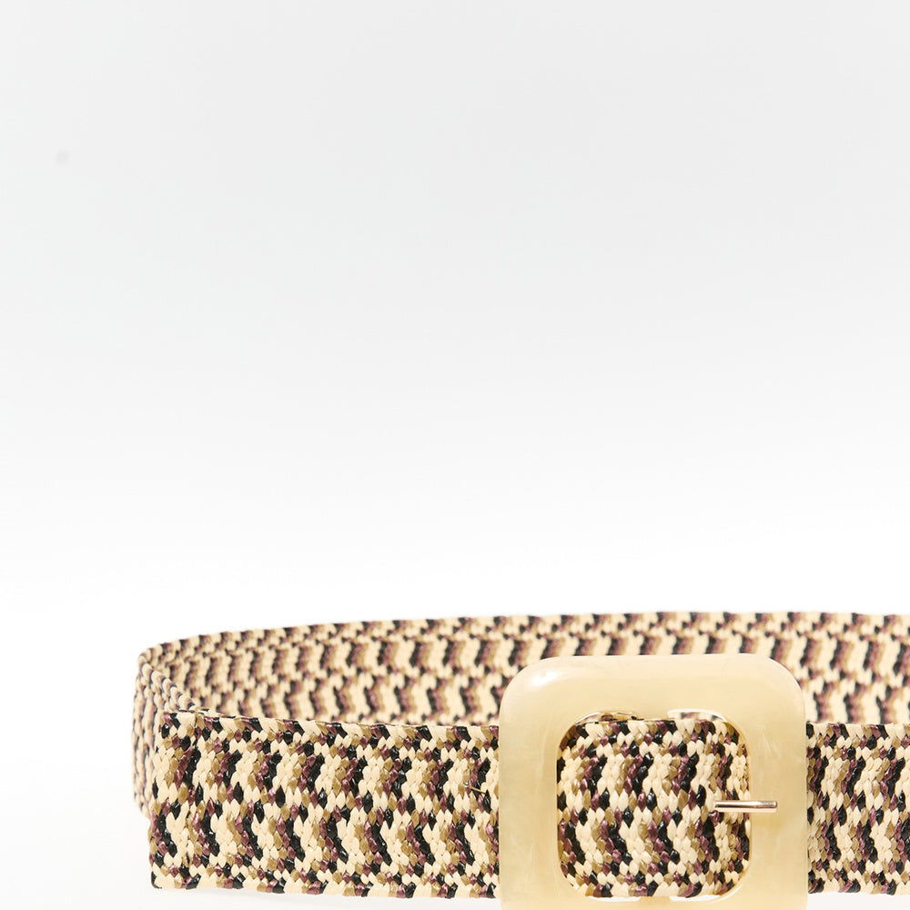 Sfera | Cinturón Rafia Multicolor