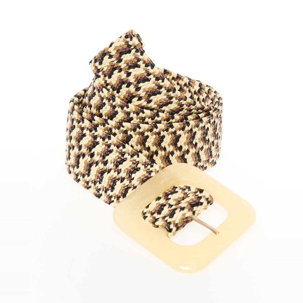 Sfera | Cinturón Rafia Multicolor