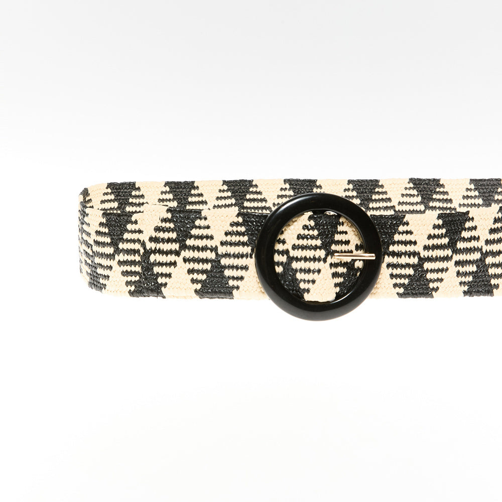 Sfera | Cinturón Rafia B&n