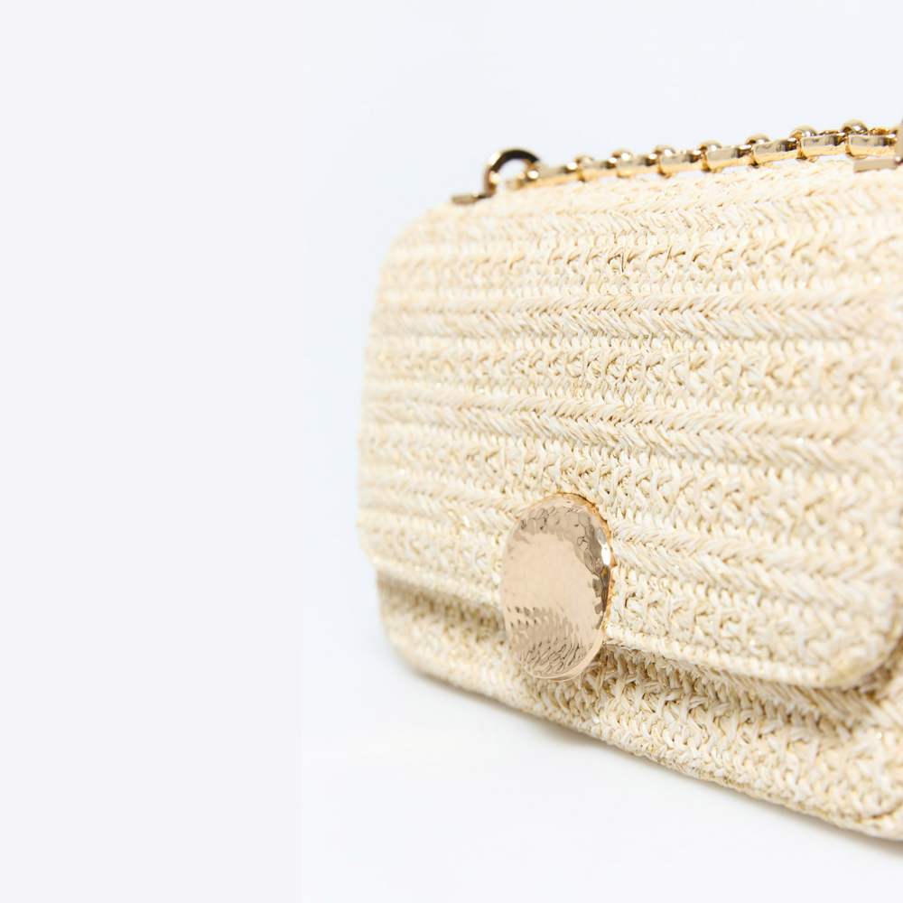 Sfera | Crossbody rafia natural para dama