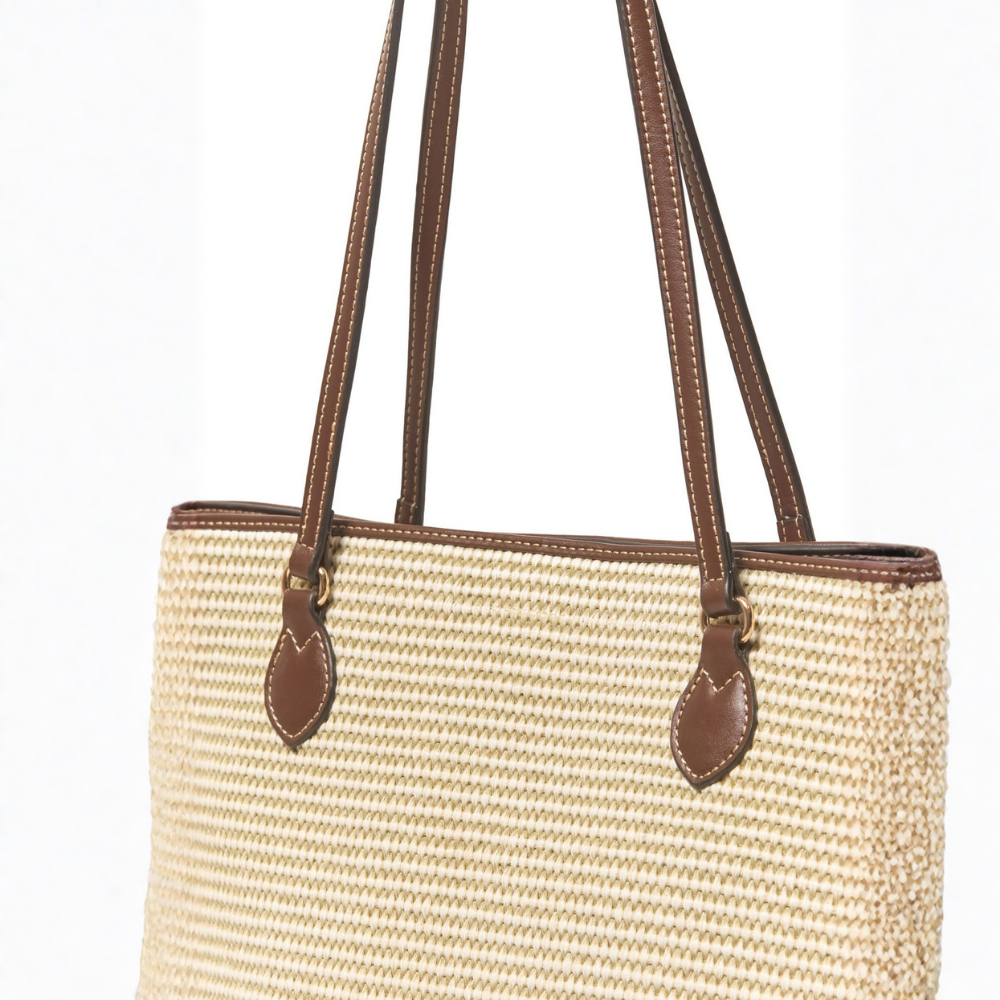Sfera | Shopper rafia natural par dama