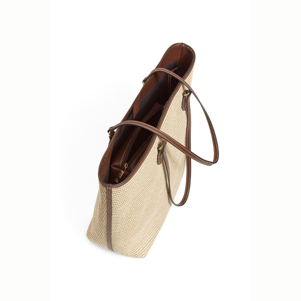 Sfera | Shopper rafia natural par dama