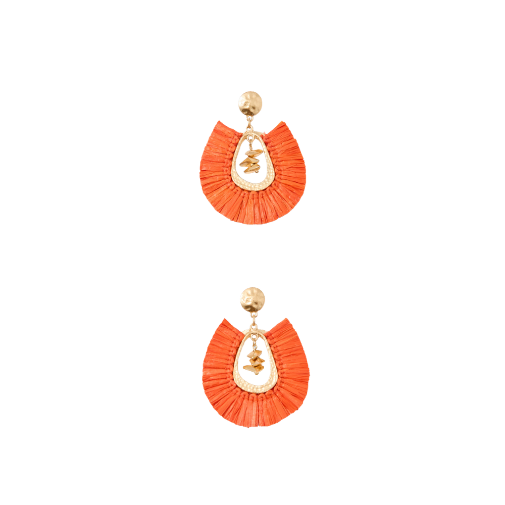 Sfera | Pendientes Ovalados Rafia