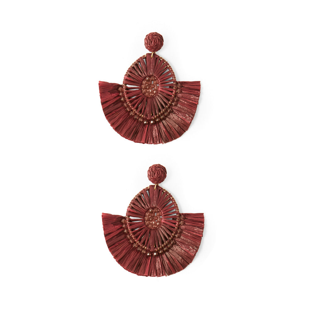 Sfera | Pendientes Abanico Rafia